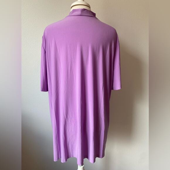 Slinky Brand NWOT 2 PACK Retro Vibrant Purple Choker Collar Soft Travel Tunic 3X - Picture 12 of 15